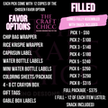 Custom Party Favors - FILLED